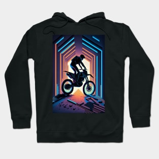 Cyber Future Dirt Bike With Neon Colors Hoodie